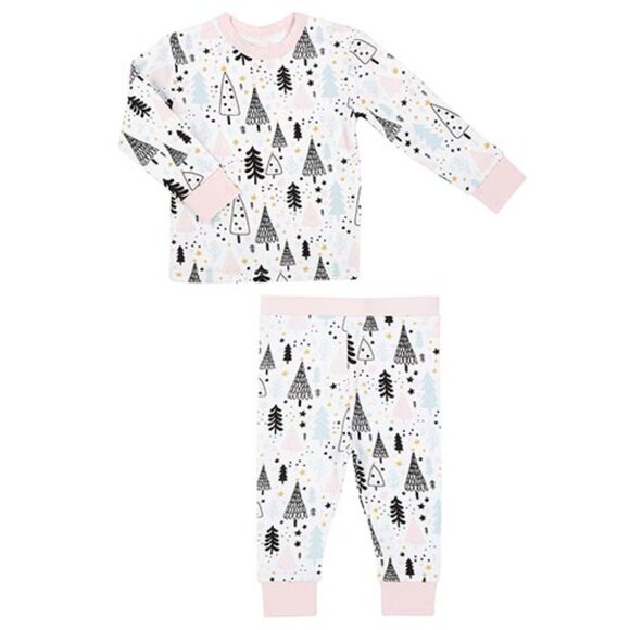 Stephan Baby:  Baby Girl Holiday Forest Two Piece Pajama Set Size 6-12 Month NEW - Picture 1 of 1